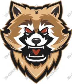 Head ferocious wolf