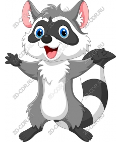 Playful raccoon