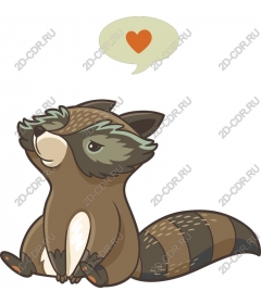  Adorable raccoon with heart