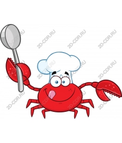  Cartoon chef-crab