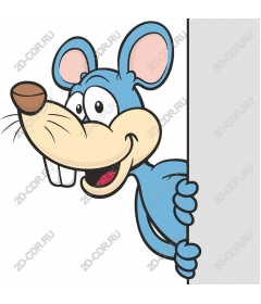  Charming blue cartoon mouse