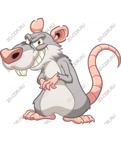 Playful cartoon rat