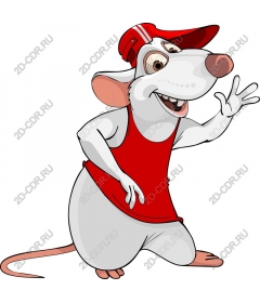 Sports cartoon mouse