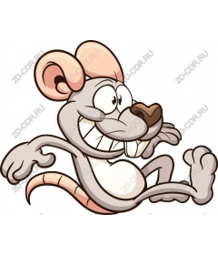 Playful cartoon mouse