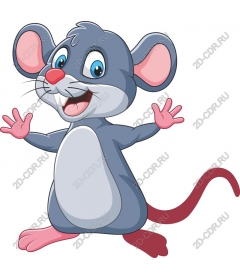 Funny cartoon mouse