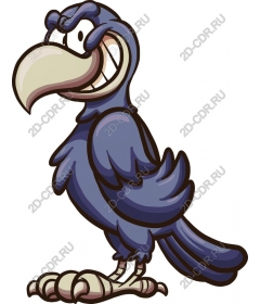  Cartoon Blue Raven