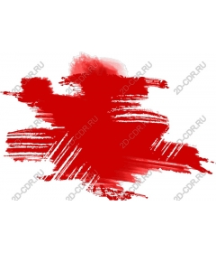  Bright red brush stroke