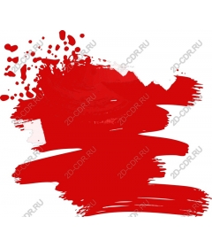  Bright red stroke of paint
