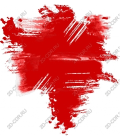  Bright red watercolor splash
