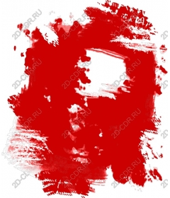  Bright red brush stroke