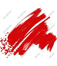 Vibrant red brush stroke