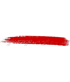  Bright red brush stroke
