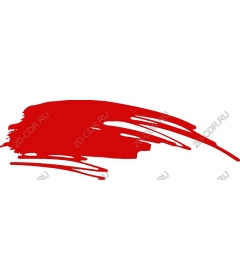  Bright red brush stroke
