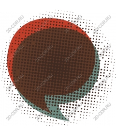  Halftone speech bubble