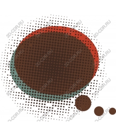  Bright halftone circle