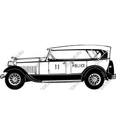 Vintage police car