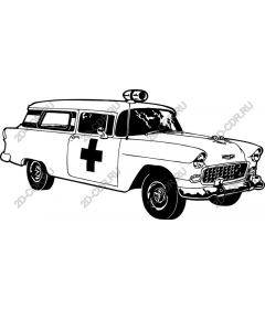 Vintage retro ambulance