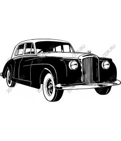 Vintage car in black and white