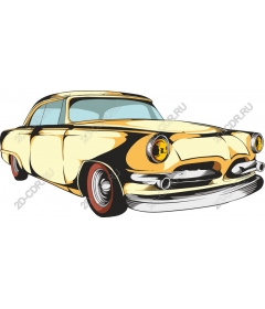  Classic yellow vintage car