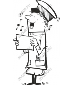  Joyful singing character
