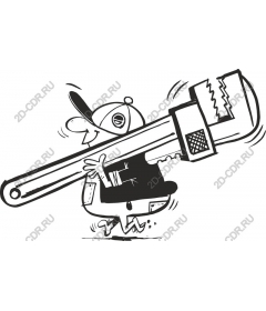 Playful cartoon wrench