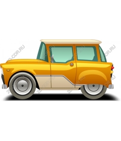 Vintage yellow car