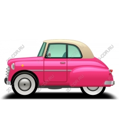  Adorable pink vintage car
