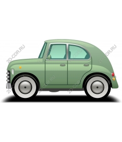 Vintage green car