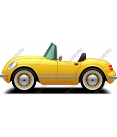  Bright yellow convertible