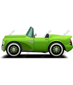  Bright green convertible