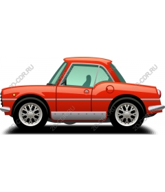  A bright red convertible