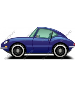  Blue vintage sports car