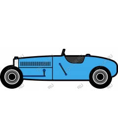 Классический синий спортивный автомобиль