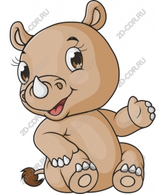  Cute cartoon Rhino