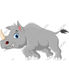 Playful cartoon Rhino