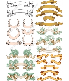 Набор клипартов «Винтажная лента» — набор