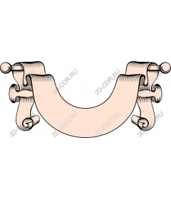 Vintage banner ribbon scroll