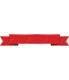 Bright banner with red ribbon