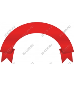  Bright banner with red ribbon