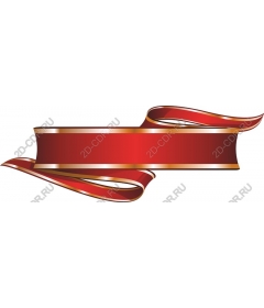  Elegant banner with red ribbon
