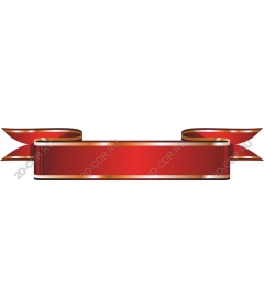  Elegant banner with red ribbon