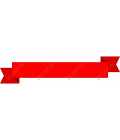  Bright banner with red ribbon