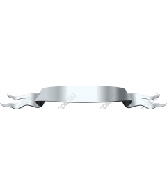  Elegant banner with silver ribbon