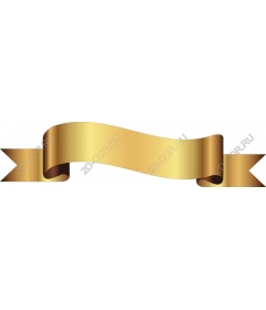  Elegant banner with gold ribbon