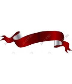  Elegant banner with red ribbon