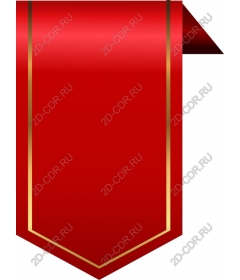  Elegant banner with red ribbon