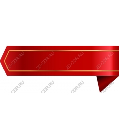  Elegant banner with red ribbon