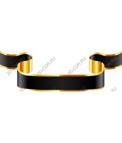  Black ribbon with gold accent