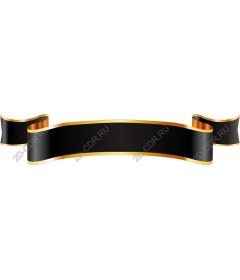  Elegant banner with black and gold ribbon