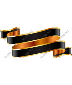  Black and gold ribbon